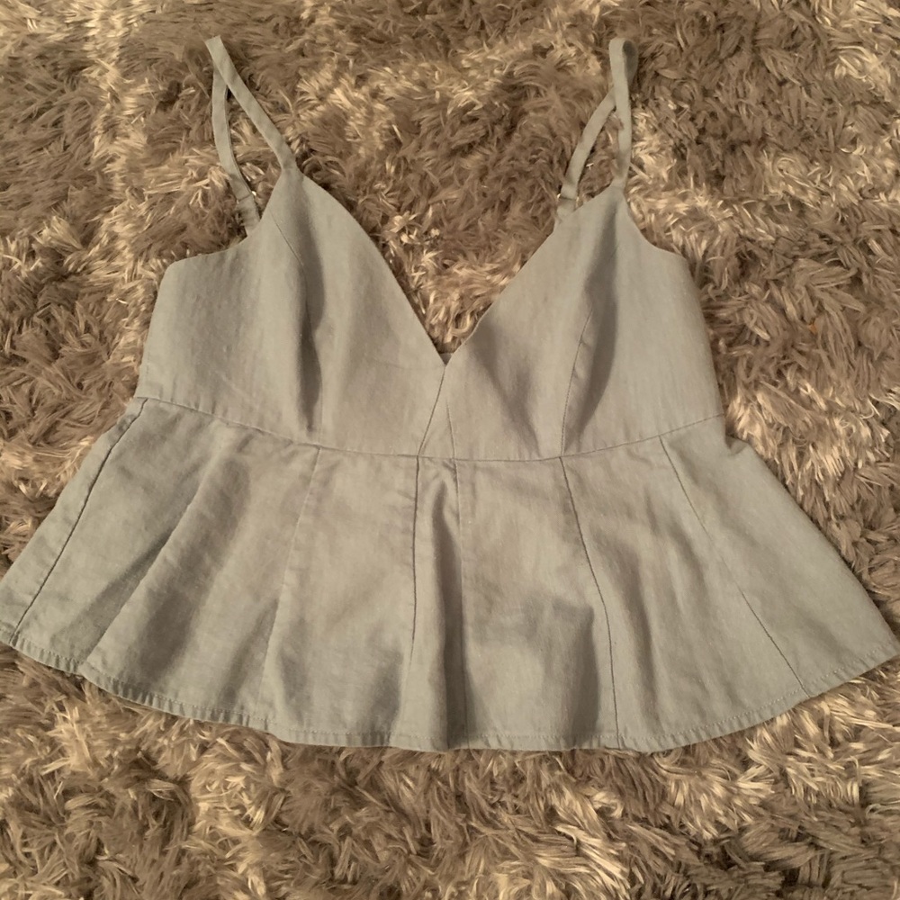 BCBG very light denim crop top!